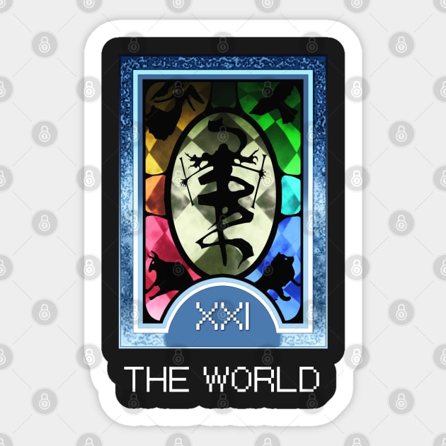 The World Arcana Tarot Card Sticker by loveandlive